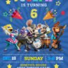 Chuck E Cheese´s Band Birthday Invitation Printable