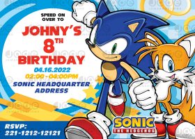 sonic the hedgehog Birthday Invitation 12