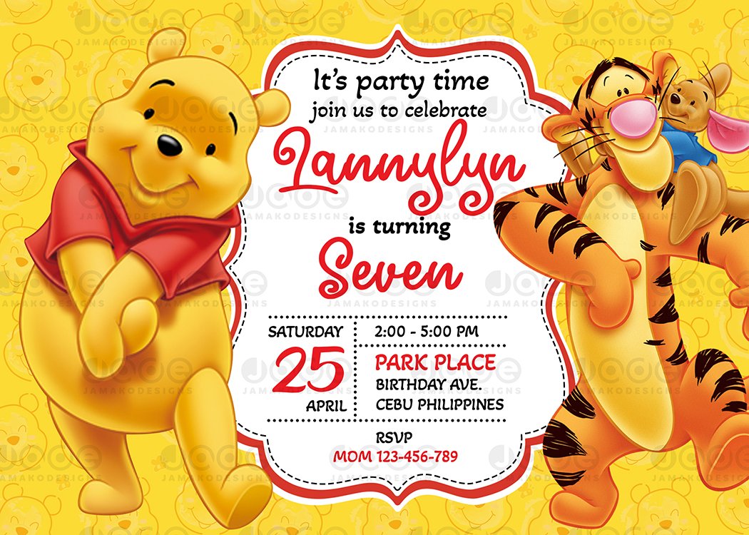 winnie the pooh birthday cards printable free