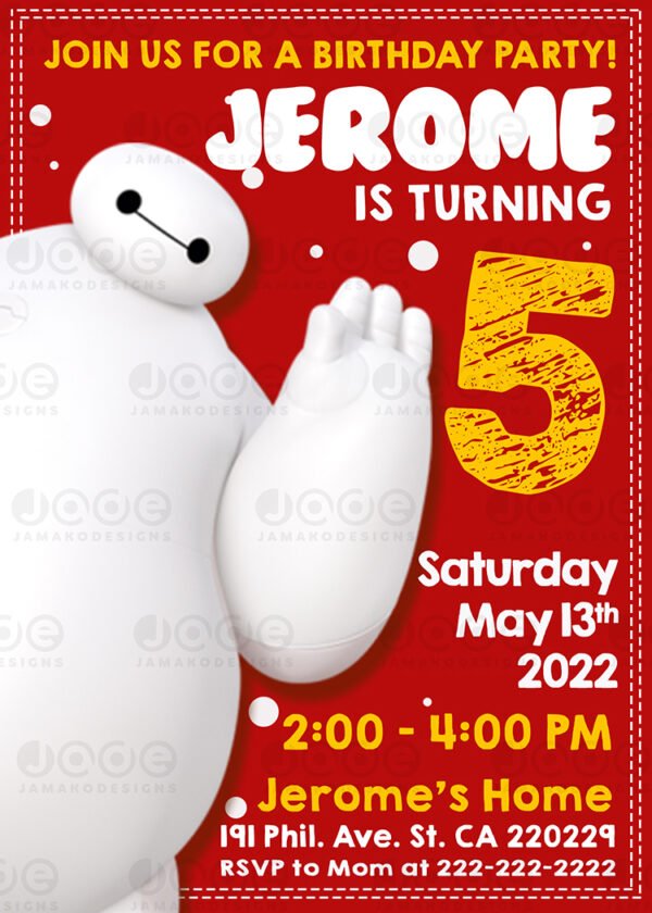 B Max Birthday Invitation 6y