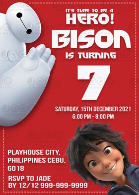 Big Hero 6 Birthday Invitation 2