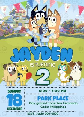 Bluey Birthday Invitation 2