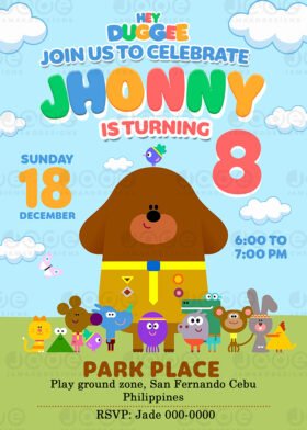 HEY DUGGEE Birthday Invitation 3