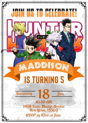 Hunter x Hunter Birthday Invitation 1