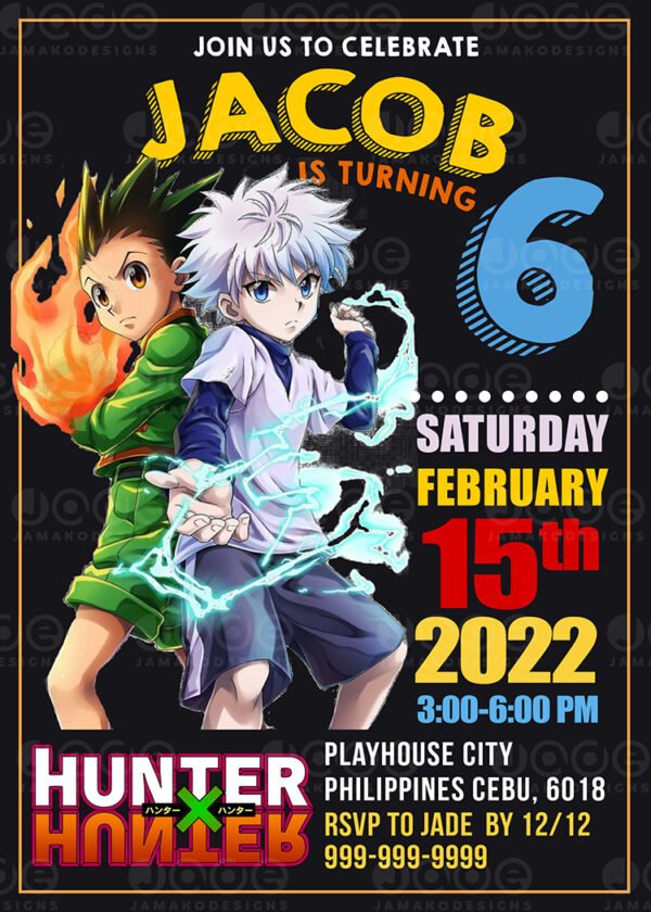 Hunter × Hunter Birthday Invites