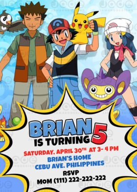 Pokemon Birthday Invitation 4