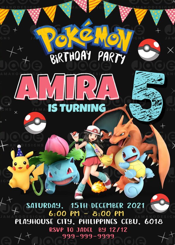 Pokemon Birthday Invitation 5