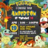 Customize Pokemon Birthday Invitation