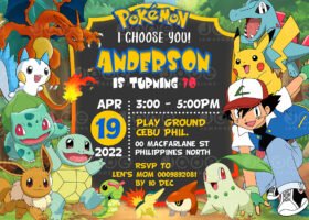 Pokemon Birthday Invitation 8