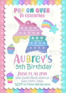 Pop it Birthday Invitation 3