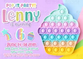 Pop it Birthday Invitation 6