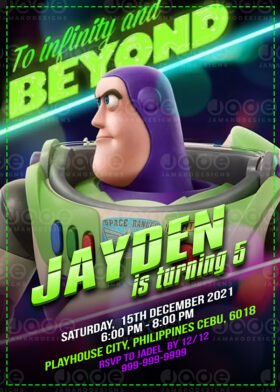 Disney Pixar Buzz Lightyear Birthday Invitation