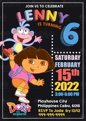 Dora the explorer Birthday Card printable template