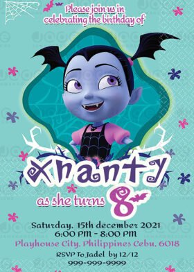 Disney Vampirina Birthday Invitation