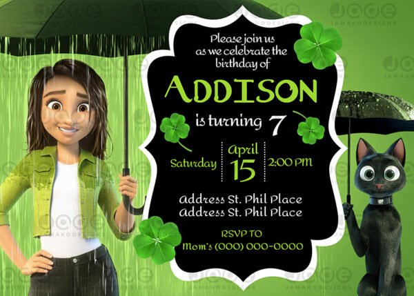 Luck Movie Digital Birthday invitation Template