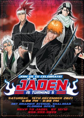 Bleach Birthday Invitation