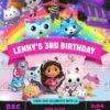 Gabby's Dollhouse Invitation Party Templates