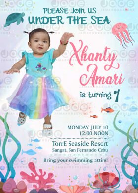 Under the sea Birthday invitation