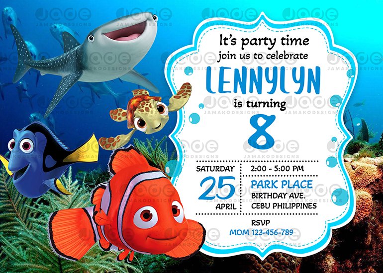 Finding Nemo birthday templates 