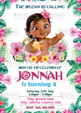 BABY MOANA BIRTHDAY PARTY INVITATION