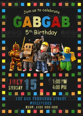 Roblox Rainbow Friends Birthday Invitation - oscarsitosroom, awsome price  6.00$