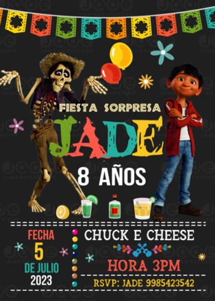 Coco Birthday Party Invitation Template Digital or Printable