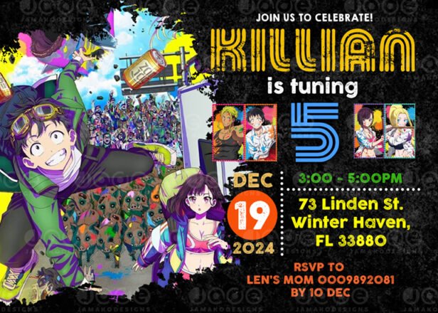 Zom 100 Birthday Invitation