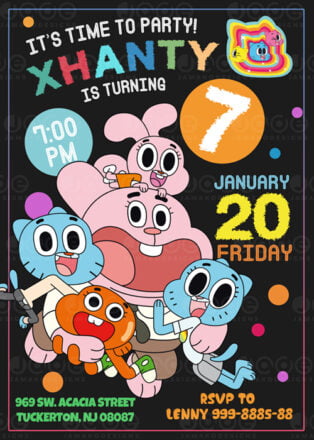 The Amazing World of Gumball Birthday Party Design...